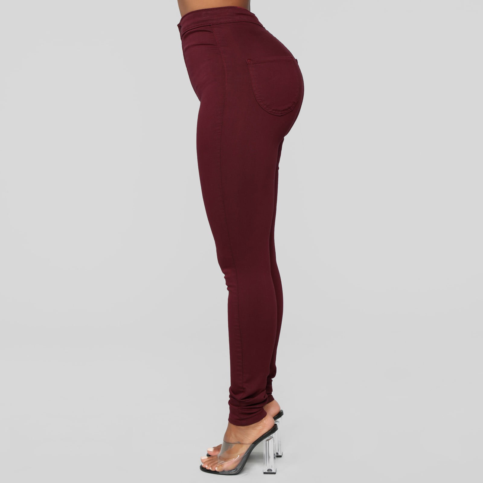 HMGYH satina high waisted leggings for women Seam Front High Waist Flare  Leg Pants (Color : Burgundy, Size : Petite XS) : Buy Online at Best Price  in KSA - Souq is