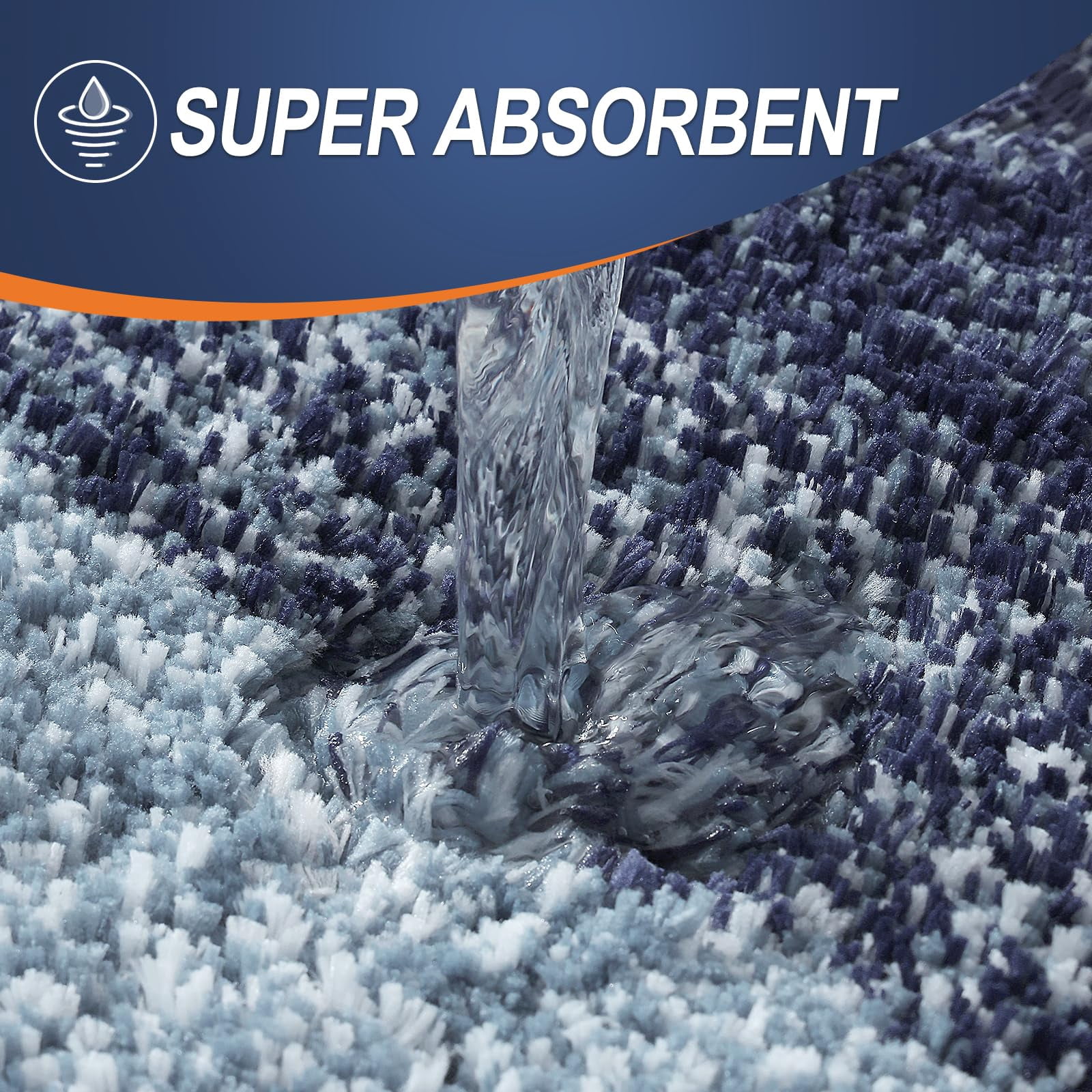 Small Bathroom Rugs Mat 24x16  Extra Soft Absorbent Microfiber Bath Rubber Backing Quick Dry Washable Mats For Floor Tub And Shower Home Decor Accessories Airy Blue