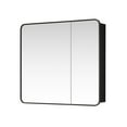 thumbnail image 2 of Talayuela 36 in.W x 32 in.H Aluminum Framed Medicine Cabinet in Brushed Black, 2 of 17