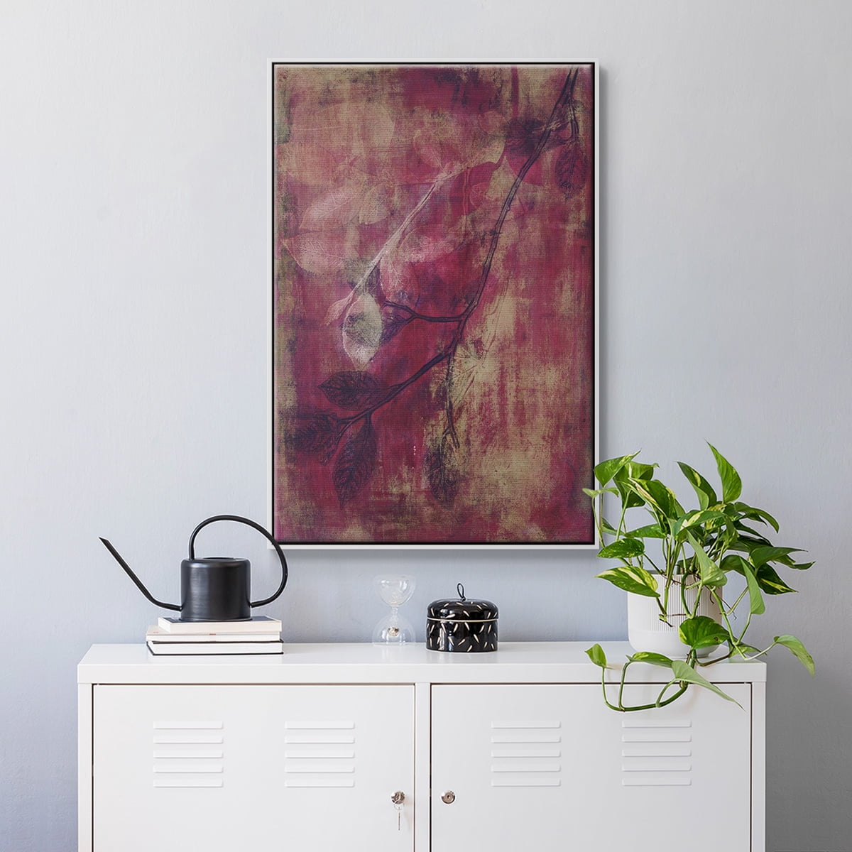 Branching Out XVII Framed Premium Gallery Wrapped Canvas - Ready to Hang - 25 x 37 - White Floating Frame