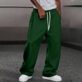 thumbnail image 6 of FRSASU Men’s Baggy Sweatpants with Elastic Drawstring Waist, Wide-Leg Casual Loose Cotton Joggers with Deep Pockets Green, 6 of 7