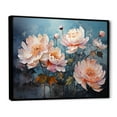 thumbnail image 2 of Designart "Poetry In Peony Petals" Peonies Floater Framed Wall Decor, 2 of 5