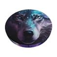 thumbnail image 1 of Disketp Purple Sky Wolf Funda Redonda para Taburete, Funda de Cojín para Silla de Bar Suave y Elástica-12 inch, 1 of 7