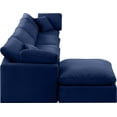 thumbnail image 5 of Meridian Furniture Indulge 129" Velvet L-Shaped Modular Sectional in Navy, 5 of 9