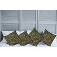 thumbnail image 2 of Ambesonne Green Throw Pillow Cover 4 Pack, Grunge Graphic Camouflage, 24", Green Pale Green Brown, 2 of 7