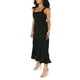 thumbnail image 3 of Sunloudy - Vestido informal para mujer, color sólido, doble lazo lateral, parte inferior con tirantes, abertura alta, dobladillo con volantes, vestido largo Sunloudy moda, 3 of 9