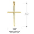 thumbnail image 3 of 14K Yellow Gold Classic Cross Pendant with 3.1mm Figaro 3+1 Chain Chain Necklace - 22", 3 of 4
