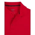 thumbnail image 3 of Smith's American Boys' Long Sleeve Pique Polo Color: red Size: 14 - 16, 3 of 3