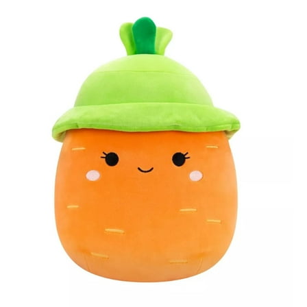 Squishmallows 12" Caroleena the Orange Carrot with Green Bucket Hat Plush Stuffed Animal Toy