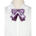 thumbnail image 4 of INSPIRE CHIC Women's Bowknot Ribbon Bow Brooch Elegant Blue Pin Bow Tie for Wedding Ceremony Purple Collar Flower, 4 of 4