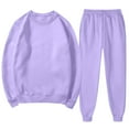 thumbnail image 6 of UACY 2 Piece Sweatsuits for Boys Girls School Athletic Outfit Fall Winter Tracksuit Pullover Sweatshirt (Purple, 6-7 Years), 6 of 6