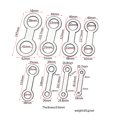 thumbnail image 4 of yeacher Steel Saxophone Pad Leveling Kit - 8-Piece Durable Repair Tools for Sax, Flute, Clarinet Accessories, 4 of 6
