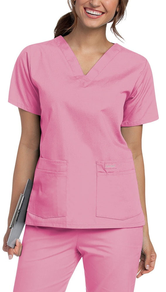 Landau Landau Women's VNeck Tunic Scrub Top Scrub Top