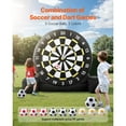 thumbnail image 6 of KFFKFF Blow-Up Football Dartboard, Surpassing 10 ft Tall Mega Football Dartboard with 9 Kickable Spheres & Inflation Device, Trio-Tone Spheres & Quick 2-Minutes Assembly, 6 of 9