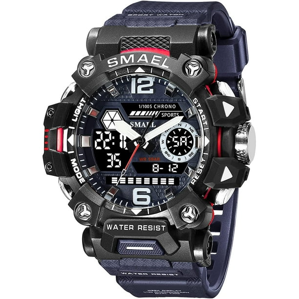SMAEL Reloj militar para hombres Reloj digital LED para exteriores Relojes deportivos de pulsera tacticos impermeables para el ejercito para Walmart en linea