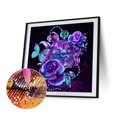 thumbnail image 2 of Kits de pintura de diamantes DIY, taladro redondo completo, mosaico de flores moradas, decoraciones para el hogar Likrtyny Arte deco, 2 of 9