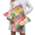 thumbnail image 6 of Bingfone Succulent And Cactus Linen Throw Pillow Covers Cushion Case Pocket Button Vintage Farmhouse Pillowcase for Sofa Couch Bed 18"x18", 6 of 9