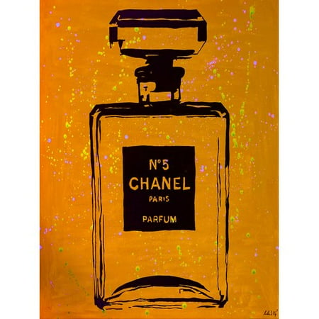 Buy-Art-For-Less-Chanel-Chic-by-Pop-Art-Queen-Graphic-Art-on-Wrapped-Canvas-in-Orange-and-Black
