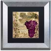Trademark Fine Art "Vino Italiano I" Canvas Art by Color Bakery Black Matte, Silver Frame