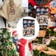 thumbnail image 1 of Decoración navideña, adornos navideños, calendario de adviento de vacaciones de festival, colgante de calendario navideño de 24 días con gorros de Papá Noel, adornos de árbol de Navidad 2D para colgar, 1 of 9