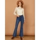 thumbnail image 3 of Pantalones Vaqueros Acampanados De Campana Elásticos Para Mujer Azul M, 3 of 6