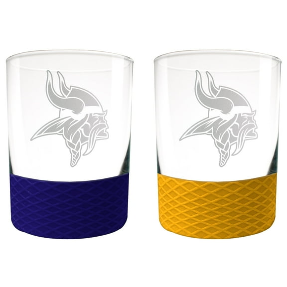 Minnesota Vikings 14oz. Commissioner Rocks Glass Two-Piece Set