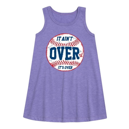 

Instant Message - It Ain t Over Baseball - Girls Aline Dress