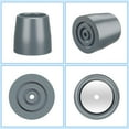 thumbnail image 3 of SupreGear 4-Pack 1 Inch Heavy Duty Rubber Walker Leg Tips, Grey, for  Shower Chairs, 3 of 8