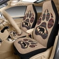 thumbnail image 3 of Xixirimido 5-Piece Car Seat Cover Set Breathable PU Leather Front Seat Covers with Seat Belt & Console Covers Universal Fit for SUV, Sedan, Truck, Ethnic Tribe Paw Bear, 3 of 8