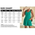 thumbnail image 3 of Chouyatou Womens Summer Cute Short Overalls Loose Fit Sleeveless Casual Rompers Jumpsuits Shorts, 3 of 3