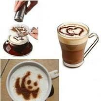 IBASETOY Coffee Art Stencil Plastic for Cappuccino Coffee Use 16Pcs 4.3*3.1*0.04In