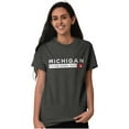 thumbnail image 3 of Michigan Map State Shape Established Men's Graphic T Shirt Tees Brisco Brands X, 3 of 6