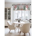 thumbnail image 2 of Merry Christmas Valances for Windows, Snowman Pine Tree Xmas Balls Deer Snow Grey Light Filtering Window Treatment Valances, Rod Pocket Small Curtains for Kitchen/Bathroom, 42"x12", 2 of 9