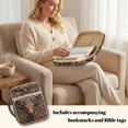 thumbnail image 3 of ZUXONGSY Leather 3D Deer Print Bible Cover for Women Quilted Bible Case Portable Journal Case with Handle ChuZU Bag for Study, 3 of 7