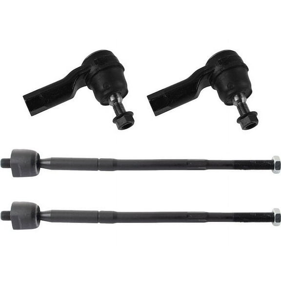 Front Inner and Outer Tie Rod End Set 4 Piece - Compatible with 2011 - 2019 Mitsubishi Outlander Sport 2012 2013 2014 2015 2016 2017 2018