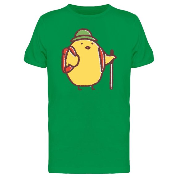 Mountain Climber Chicken Cartoon Tee Men's -Image by Shutterstock