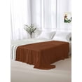 thumbnail image 6 of Boho Brown Leather Texture Flat Sheets Only Queen Size, Soft Breathable Bed Top Sheets for Mattress, Modern Black Striped Luxury Bedding Flat Sheets for Home Hotel Bedroom Bed Protection, 6 of 9