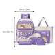thumbnail image 3 of Mochila Informal Bolso De Hombro Compuesto Duradero, 5 Uds., Regalos Para Niños De Dibujos Animados De Oxford (Púrpura), 3 of 6