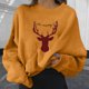 thumbnail image 3 of Sudaderas Recortadas de Navidad Para Mujer Moda Casual Manga Larga Impreso Ladies Short Tops Odeerbi ODB207502, 3 of 4
