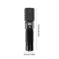 thumbnail image 3 of Byikun Multi-Functional Portable Flashlight with Mechanical Focus & Battery Display for Outdoor Use, Rechargeable 18650 Battery, 3 Light Modes, Strong 5W LED Beam, Up to 200 Meters Range, Comes, 3 of 6