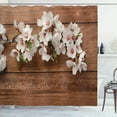 thumbnail image 1 of Ambesonne Almond Blossom Shower Curtain, Nature Composition, 69"Wx70"L, Green White and Brown, 1 of 3