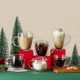 thumbnail image 4 of CNGLASS 8oz Double Wall Glass Coffee Mugs,Clear Insulated Espresso Glass Mugs with Handle for Latte,Cappuccino,Coffee,Set of 4, 4 of 9