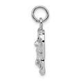 thumbnail image 2 of 14K White Gold Charm Pendant 12 mm 14 Polished Open-Backed Comedy Tragedy, 2 of 3