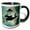 Black/White, variant on 3drose, Awesome Swimming Orca, 11oz Two-tone Black Mug
