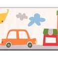 thumbnail image 1 of Car Buildings Tree Urban View Cartoon White Wallpaper Border for Kids, Roll 15' x 9'', 1 of 3