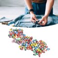 thumbnail image 4 of Wooden Animal Buttons, Adhesive Cute 100pcs DIY Cartoon Buttons Rounded Multipurpose Beautiful  For Clothes For Crafts, 4 of 7