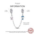 thumbnail image 3 of Charms Venta Caliente 925 Plata Esterlina Estrellas Y Luna Niños Y Niñas Cadenas De Seguridad Espaciador De Gel De Sílice Perlas Compatible Con Pandora Pulseras Originales DIY Joyería, 3 of 4