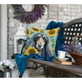 thumbnail image 4 of Afghan Hound in Sunflowers Throw Pillow 18 in x 18 in, 4 of 5