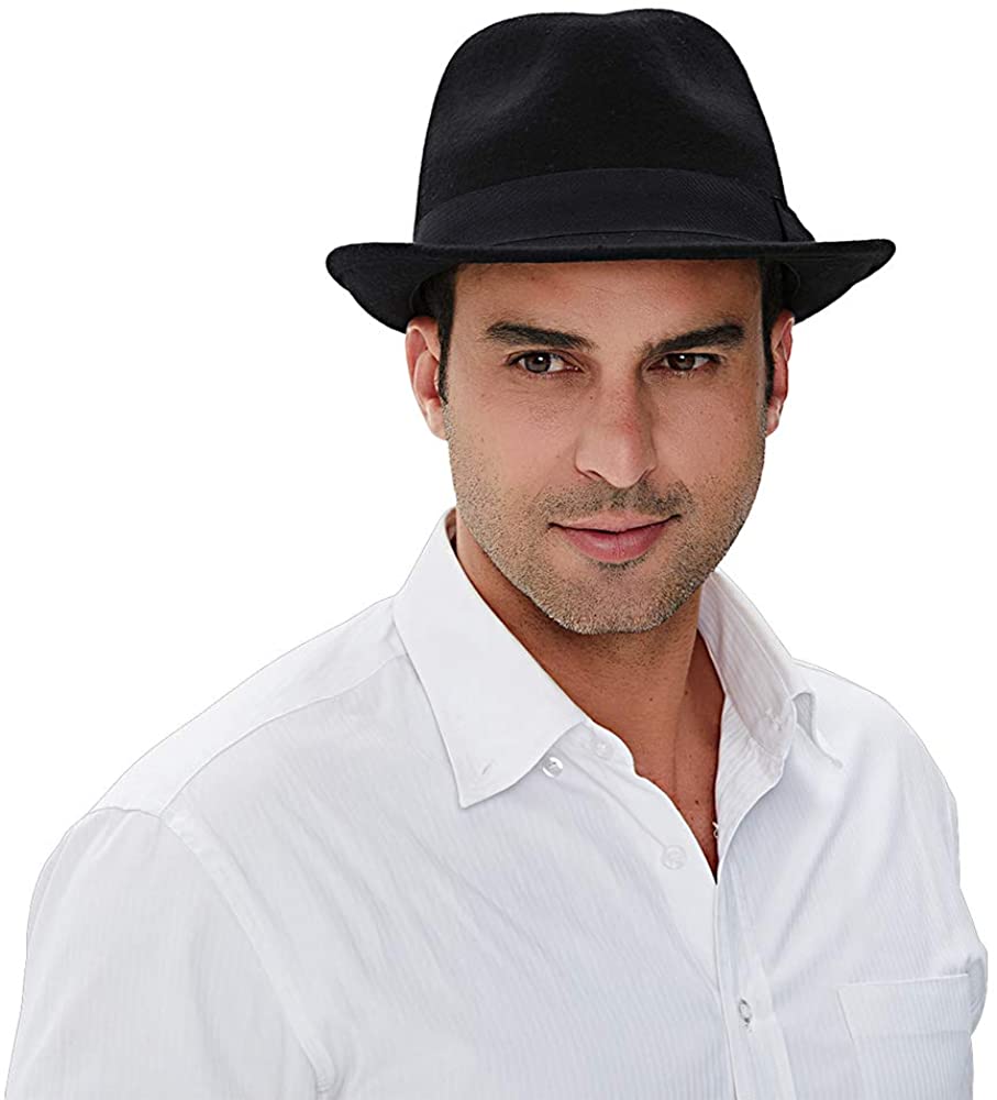 Wool Trilby Hat Felt Fedora Hats Men 