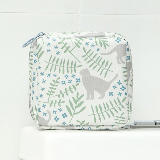 Bolsa de cosméticos para mujer, neceser de viaje, organizador de maquillaje, lápiz labial, almohadillas sanitarias, neceser de aseo, moda LIUWENJING unisex